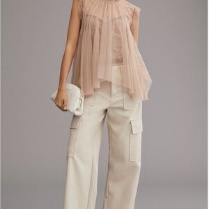 Anthropologie Godet Tulle Swing Top